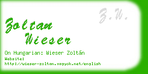 zoltan wieser business card