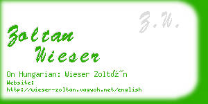 zoltan wieser business card